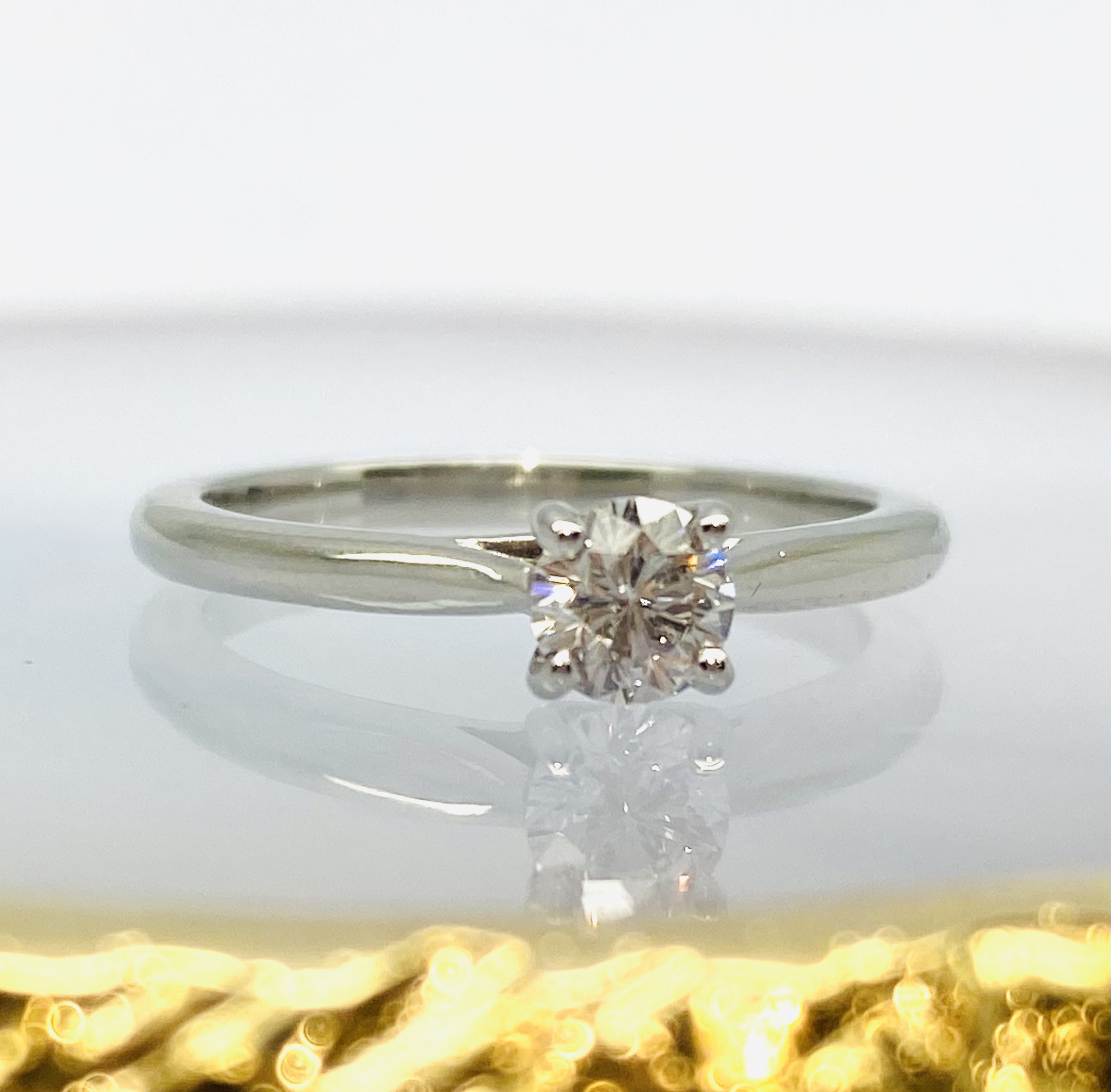 12600097 Platinum And Diamond 0.31ct Round Solitaire Engagement Ring - Image 2