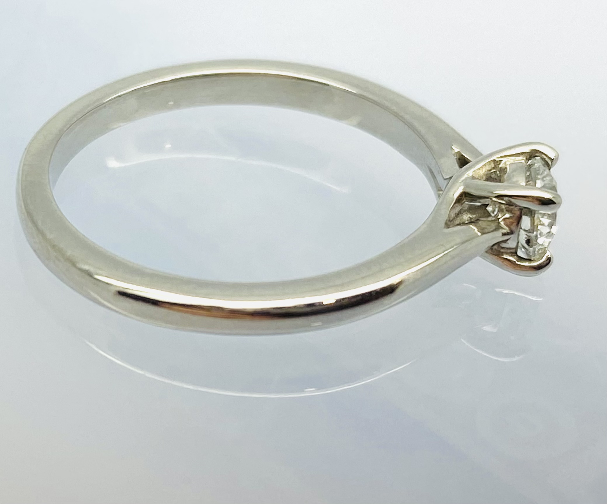 12600097 Platinum And Diamond 0.31ct Round Solitaire Engagement Ring - Image 4
