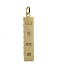 90100092 9ct Yellow Gold Dog Tag Rectangular Small - Image 4