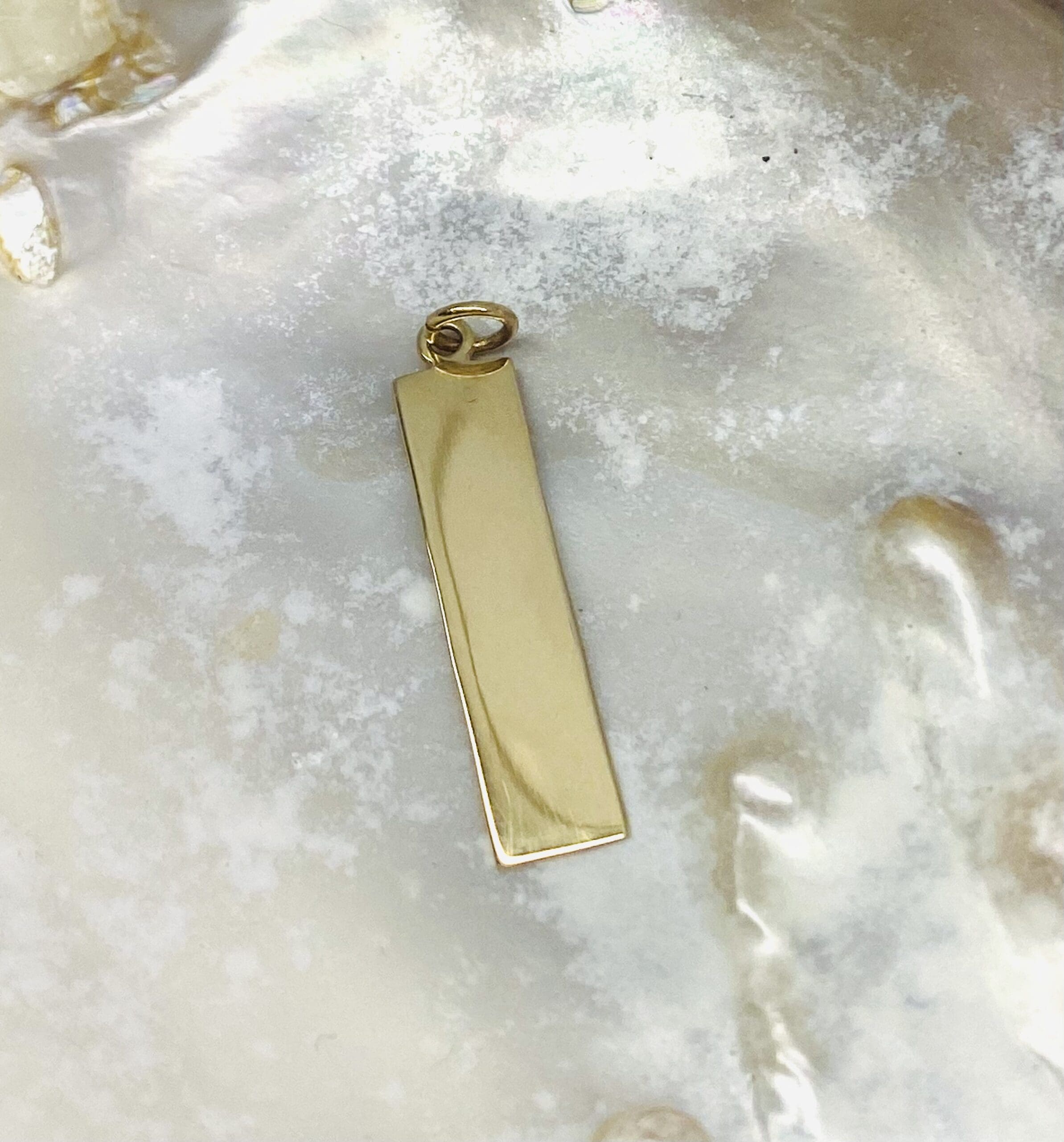 90100092 9ct Yellow Gold Dog Tag Rectangular Small - Image 3