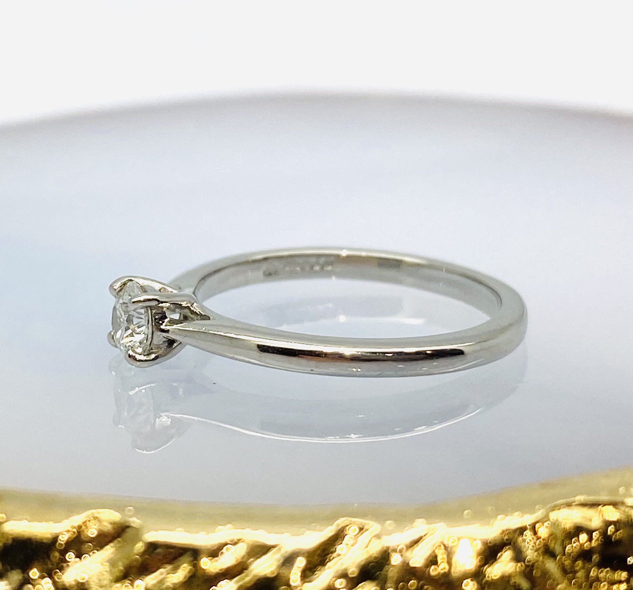 12600097 Platinum And Diamond 0.31ct Round Solitaire Engagement Ring - Image 6