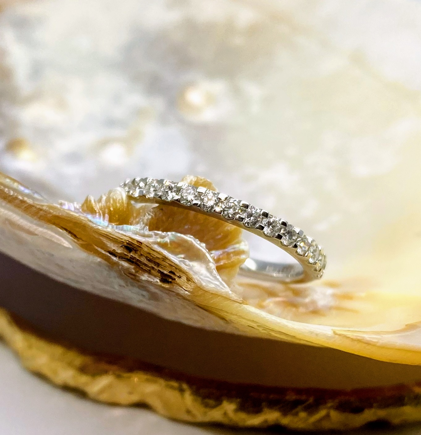 13600091 Platinum And Diamond Half Eternity Ring - Image 2