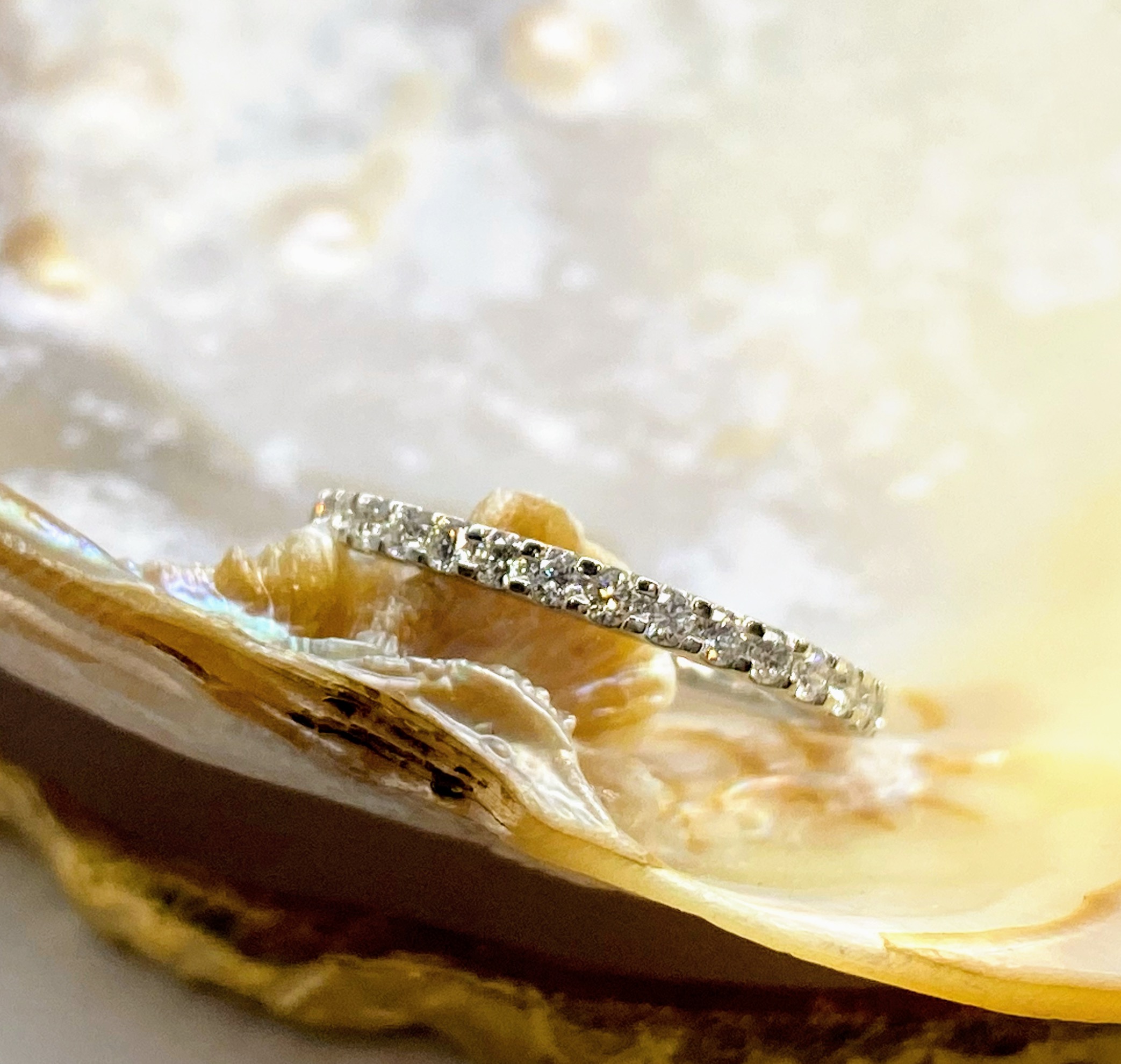 13600091 Platinum And Diamond Half Eternity Ring - Image 3