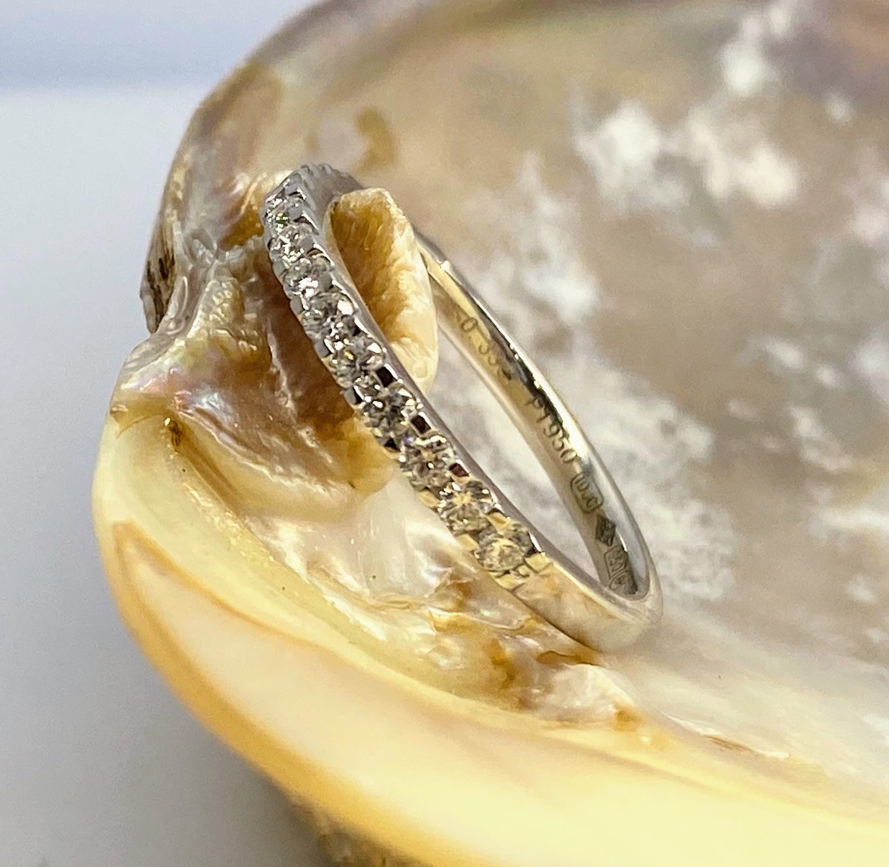 13600091 Platinum And Diamond Half Eternity Ring - Image 4