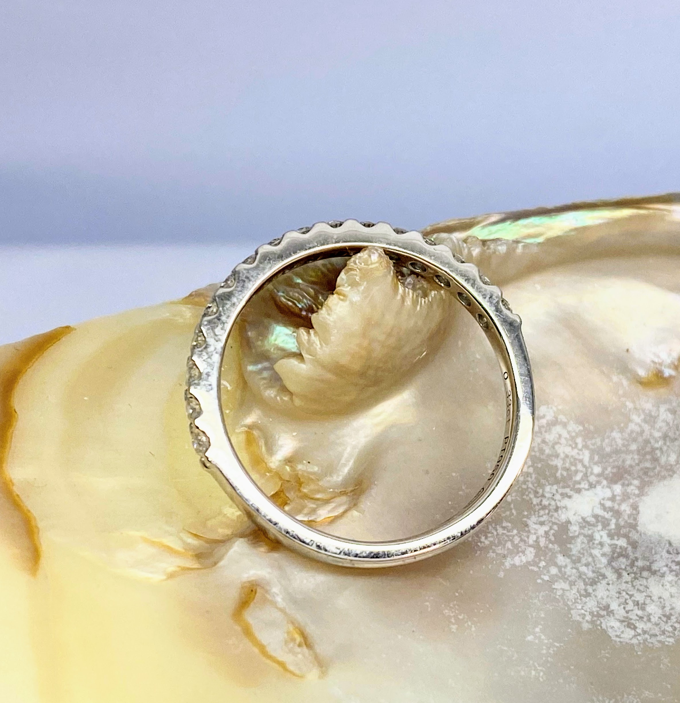 13600091 Platinum And Diamond Half Eternity Ring - Image 5