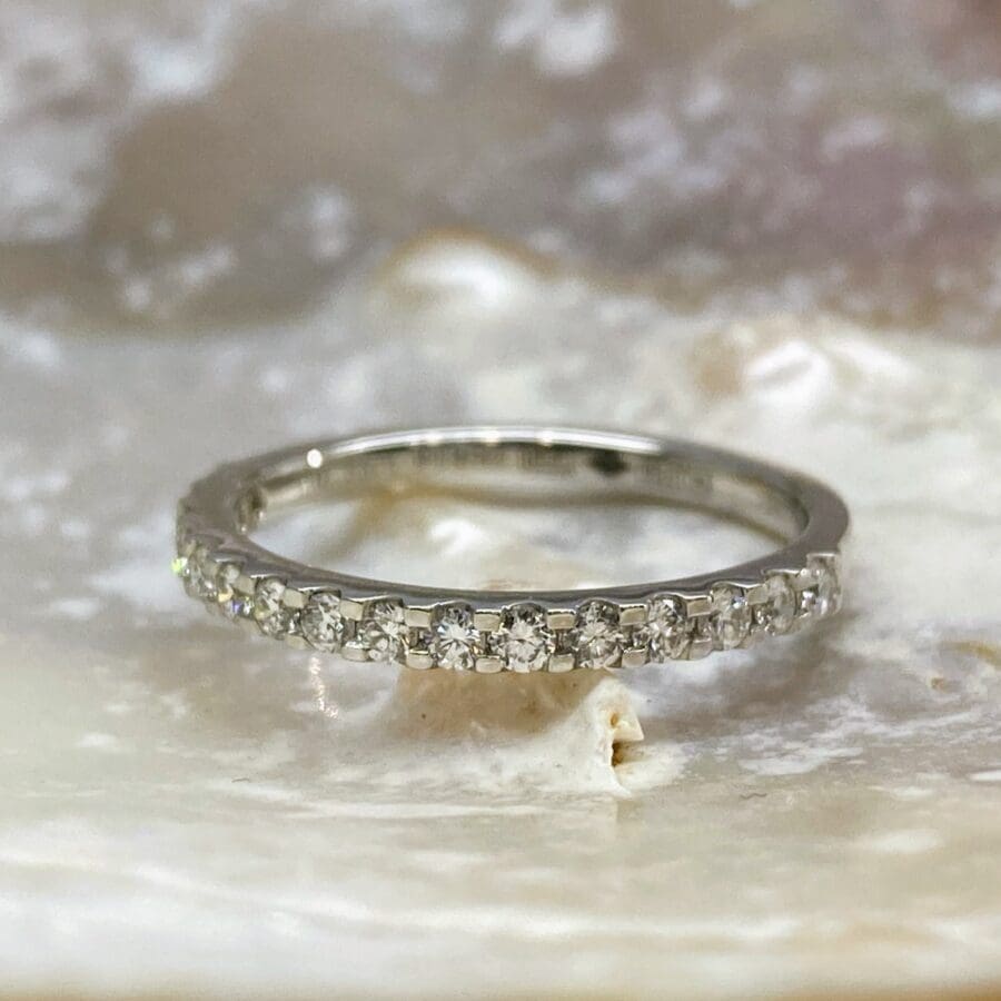 13600091 Platinum And Diamond Half Eternity Ring