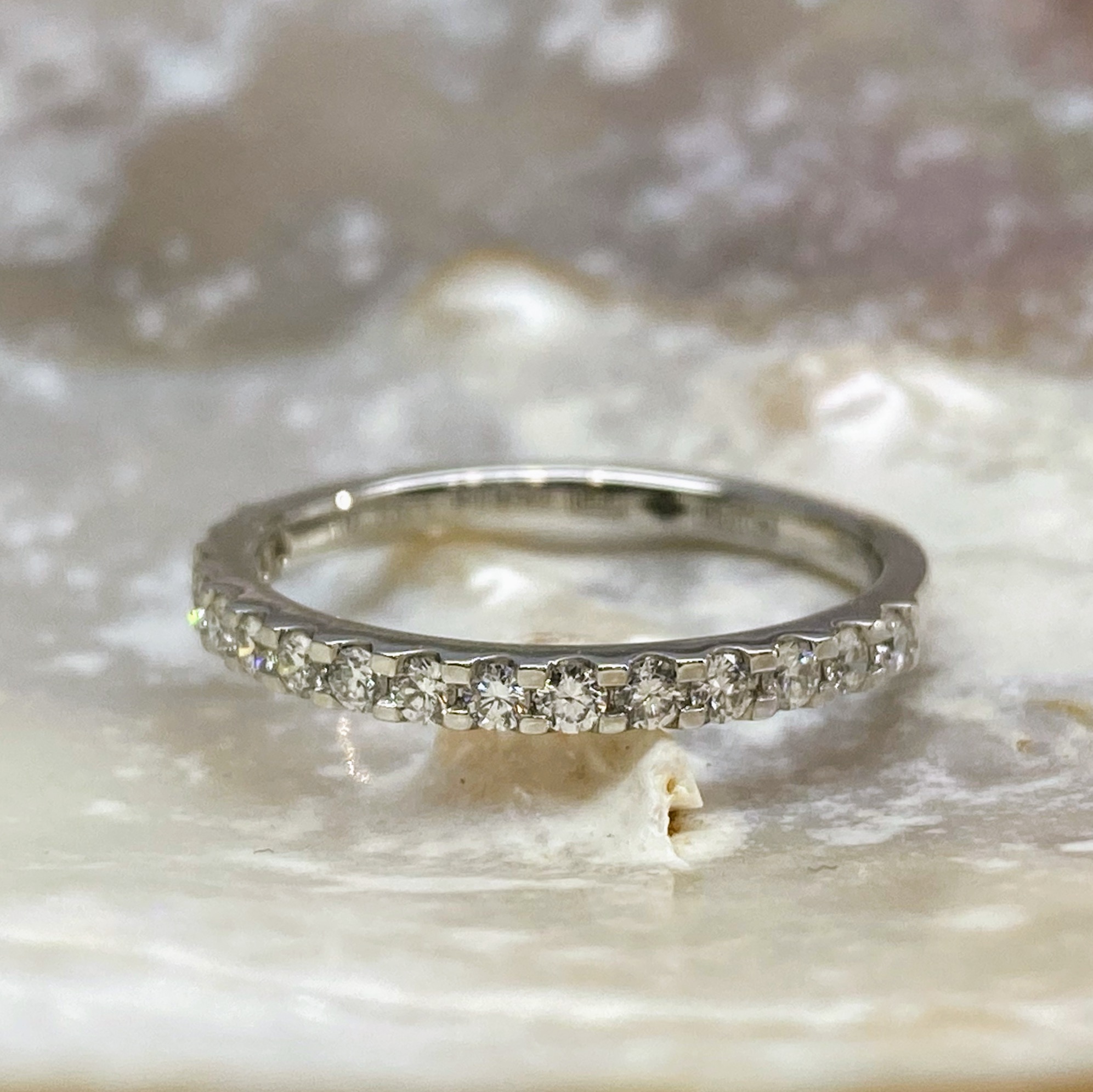 13600091 Platinum And Diamond Half Eternity Ring