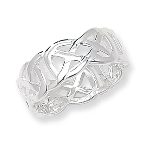 15800099 925 Sterling Silver Full Celtic Band Ring