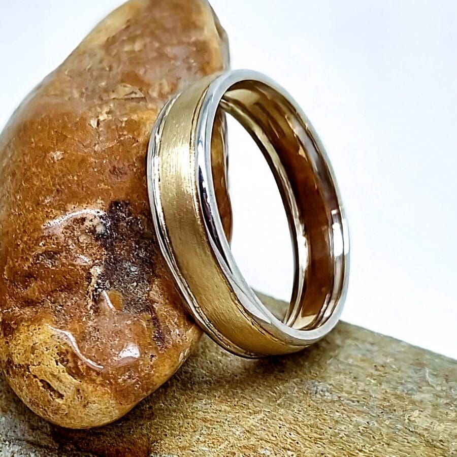 305 Commission 2 x Tone Groove Wedding Ring