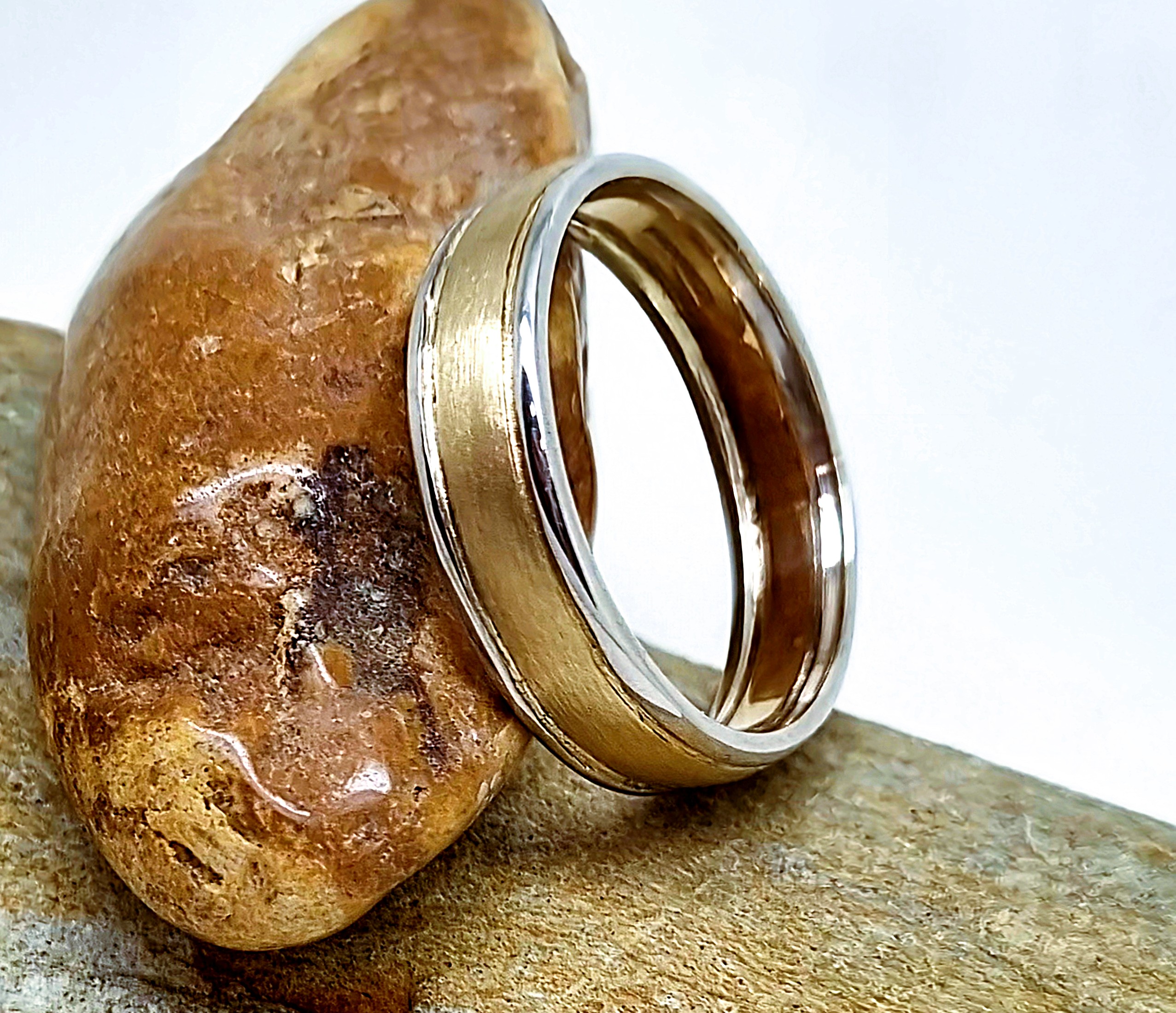 305 Commission 2 x Tone Groove Wedding Ring