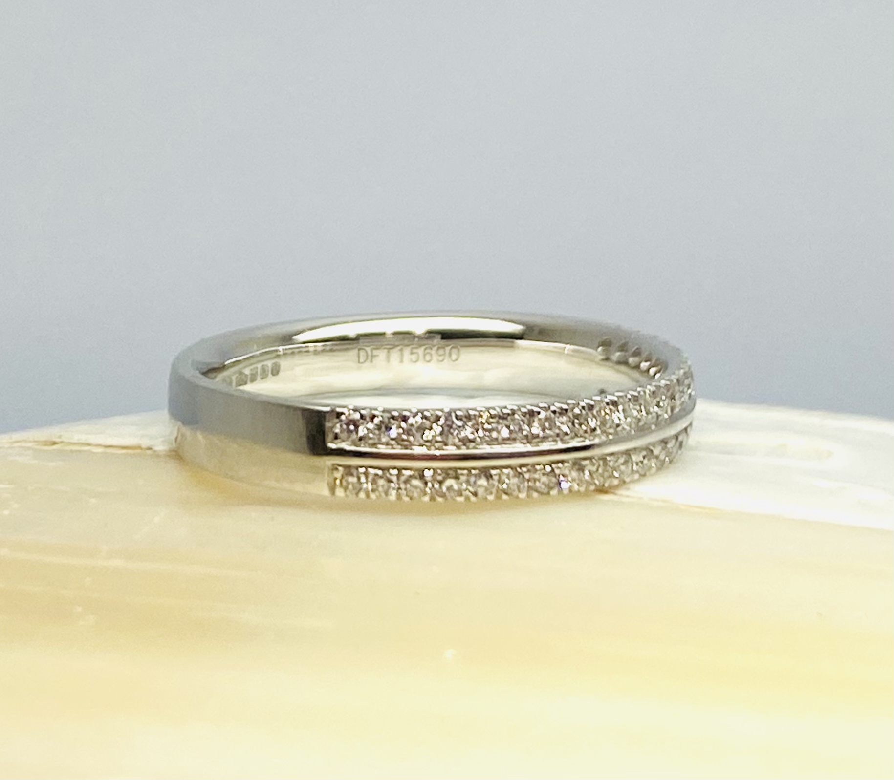 13600092 Platinum And Diamond Two Row 0.24ct Half Eternity Ring - Image 3