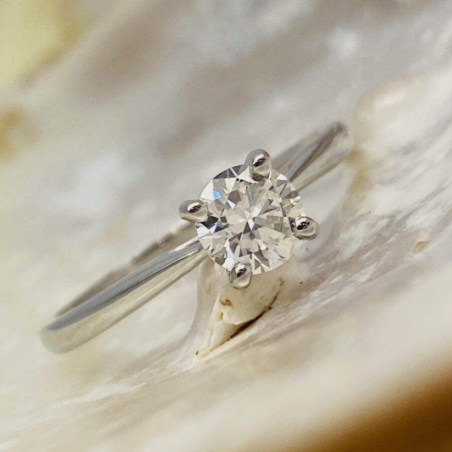 12600099 Platinum And Diamond 0.50ct Round Solitaire Engagement Ring