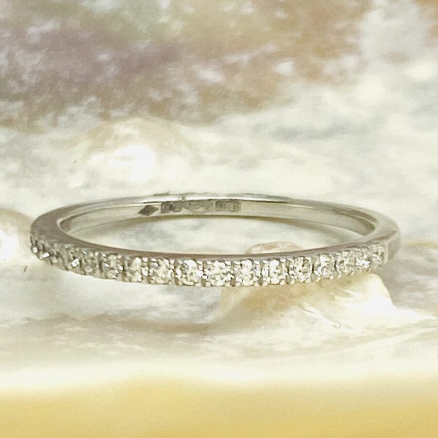 13600094 Platinum And Diamond 0.14ct Half Eternity Ring