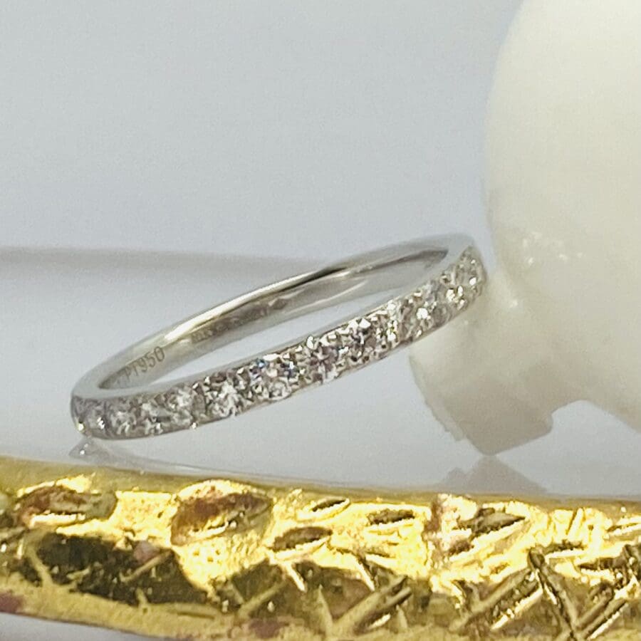 13600095 Platinum And Diamond 0.40ct Half Eternity Ring