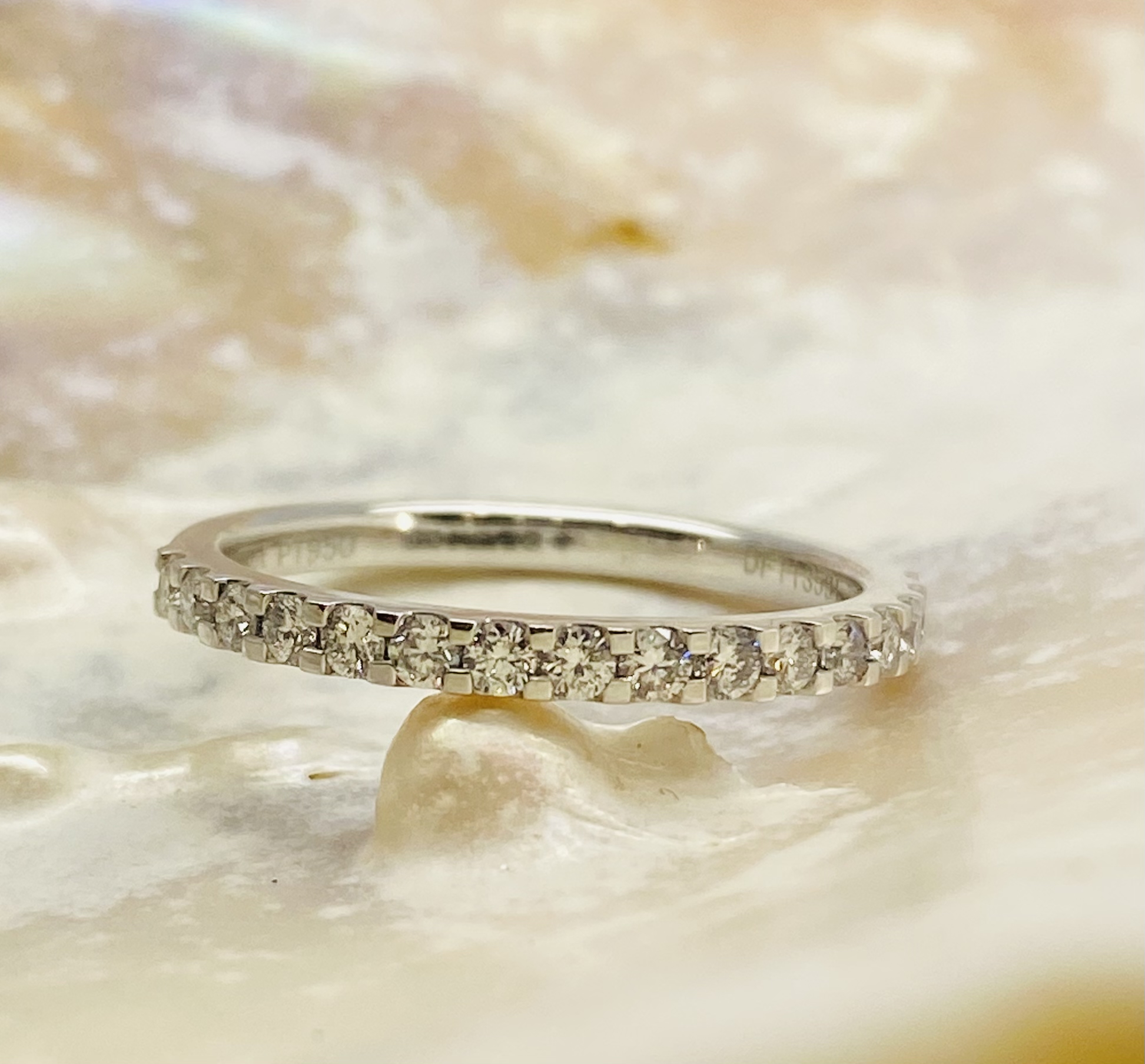 13600096 Platinum And Diamond 0.33ct Half Eternity Ring