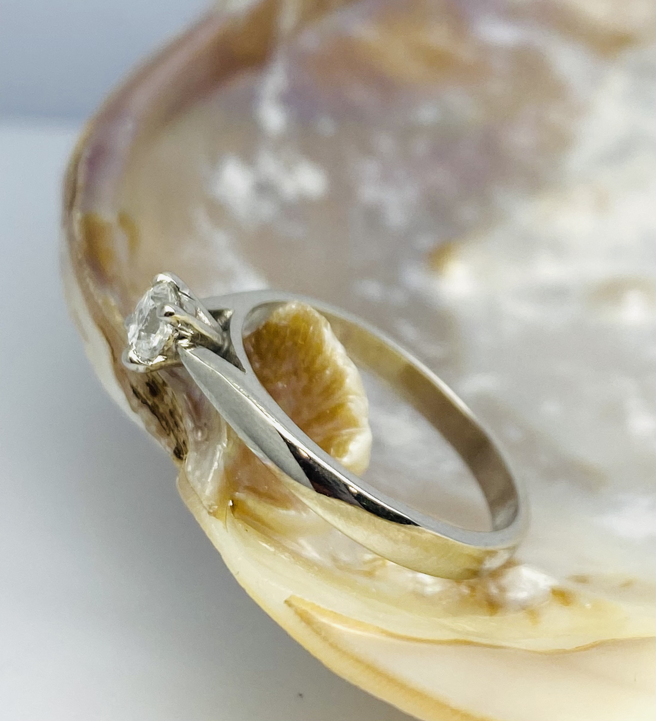 12600102 Platinum And Diamond 0.29ct Cushion Solitaire Engagement Ring - Image 4