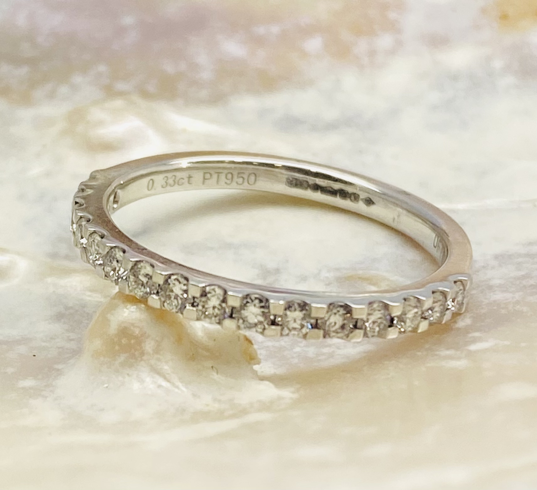 13600096 Platinum And Diamond 0.33ct Half Eternity Ring - Image 4