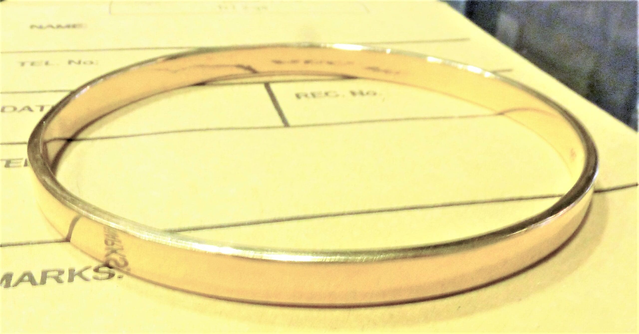 513 Commission Two Engraved Bangles Into One Silver Sleek Design - Image 2