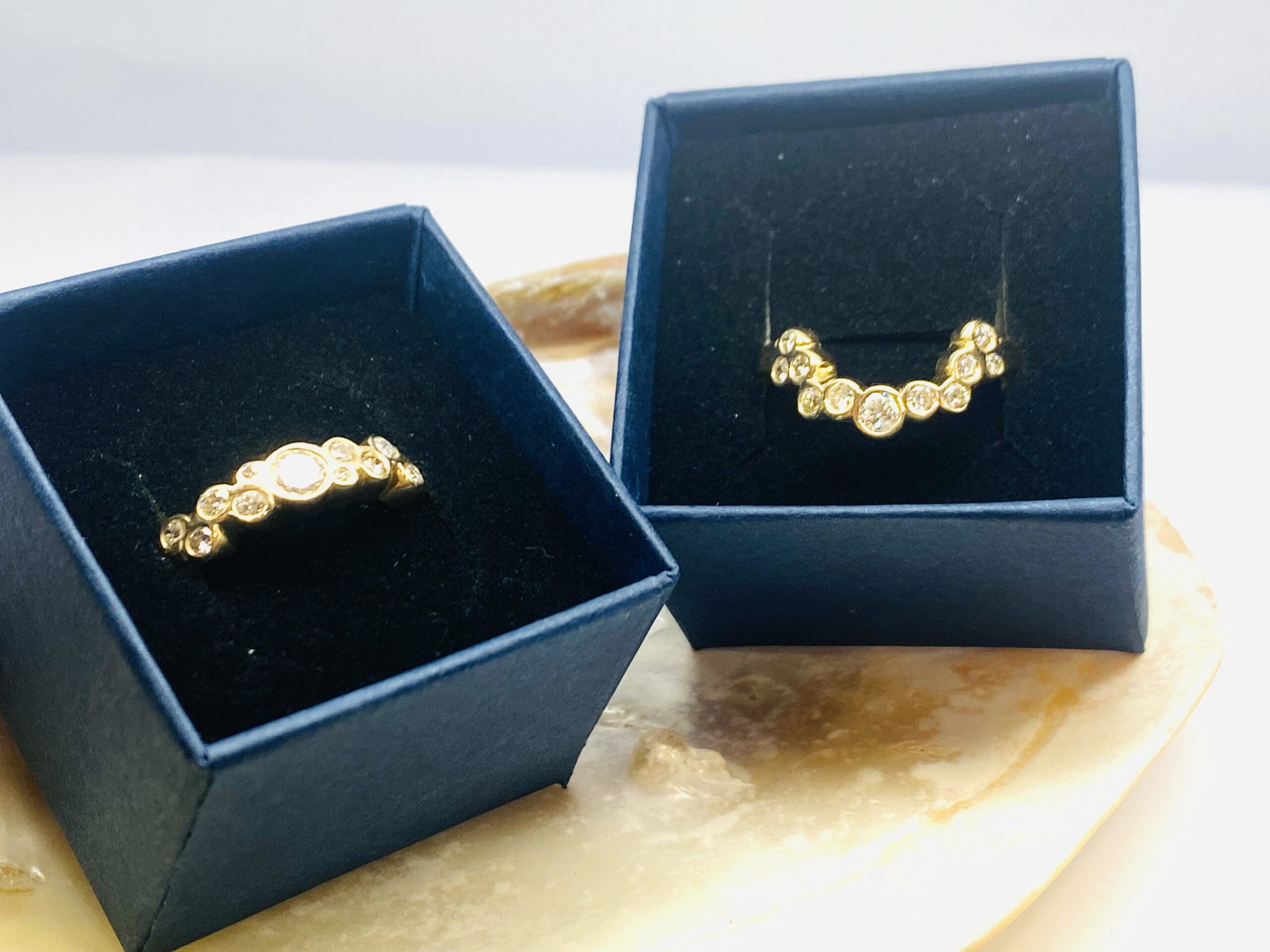 615 Commission Before And After Two Bespoke Diamond Wedding Bands - Image 23