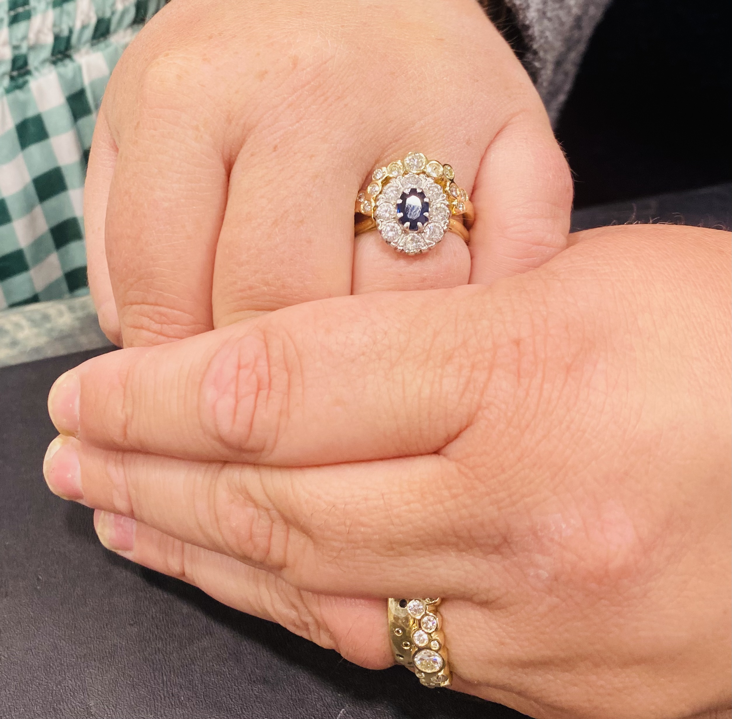 615 Commission Before And After Two Bespoke Diamond Wedding Bands - Image 19