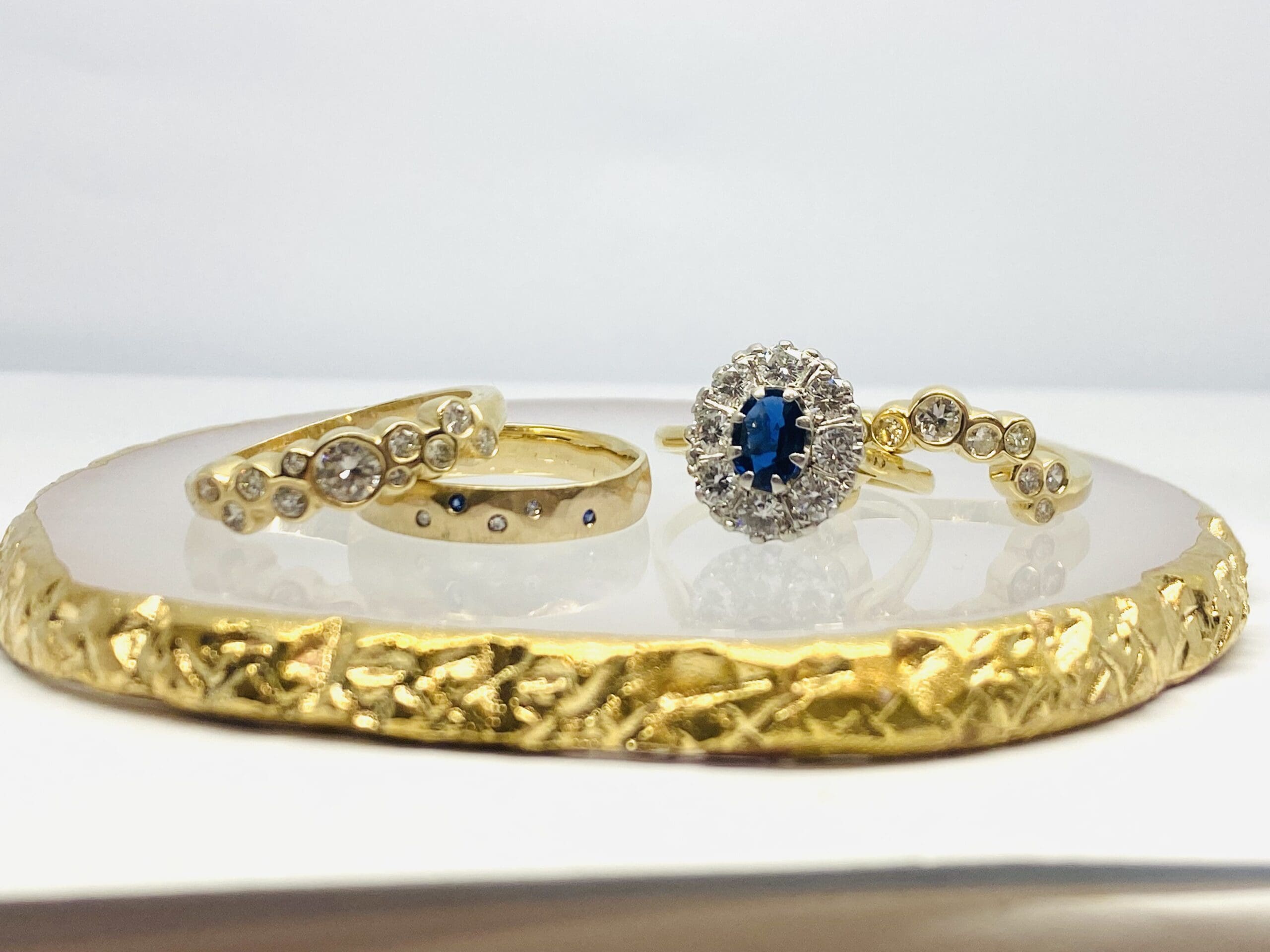 615 Commission Before And After Two Bespoke Diamond Wedding Bands