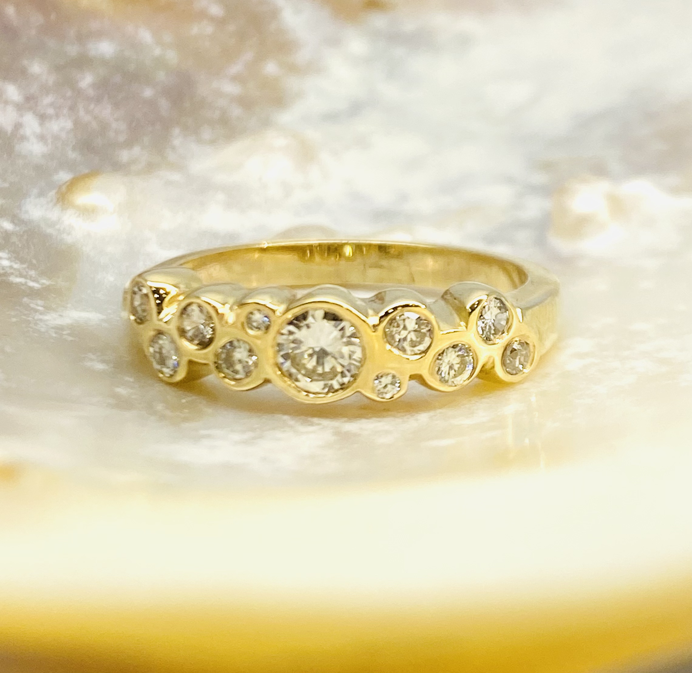 615 Commission Before And After Two Bespoke Diamond Wedding Bands - Image 9