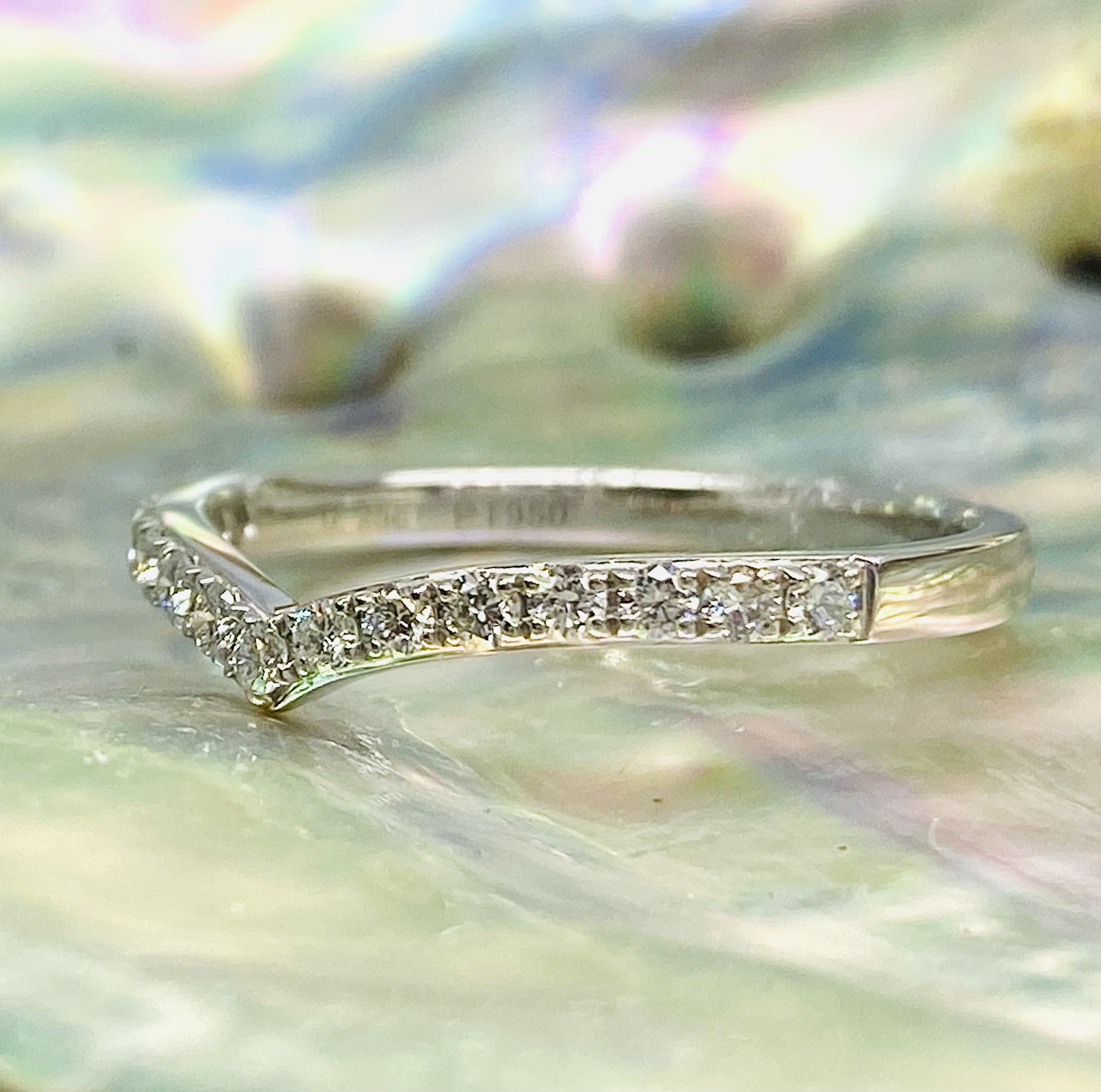 13600098 Platinum And Diamond 0.25ct Wishbone Eternity Ring - Image 2