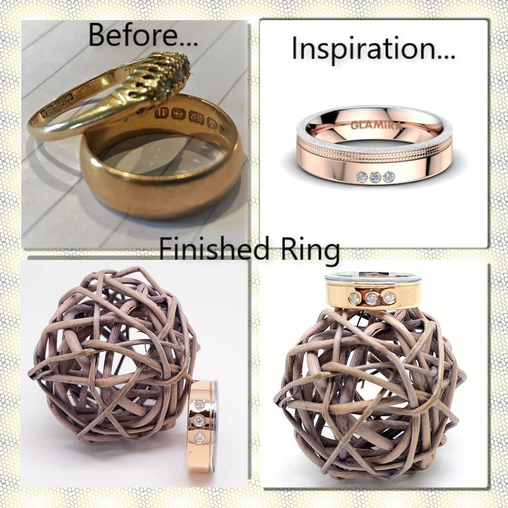 619 Commission Before And After... Wedding Band From Two