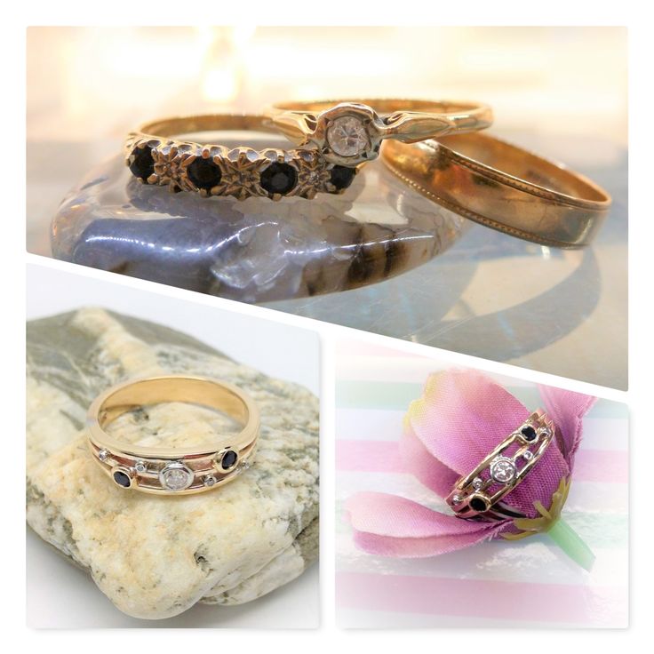 629 Before And After... Rings To Mixed Stone Bubble Style Ring