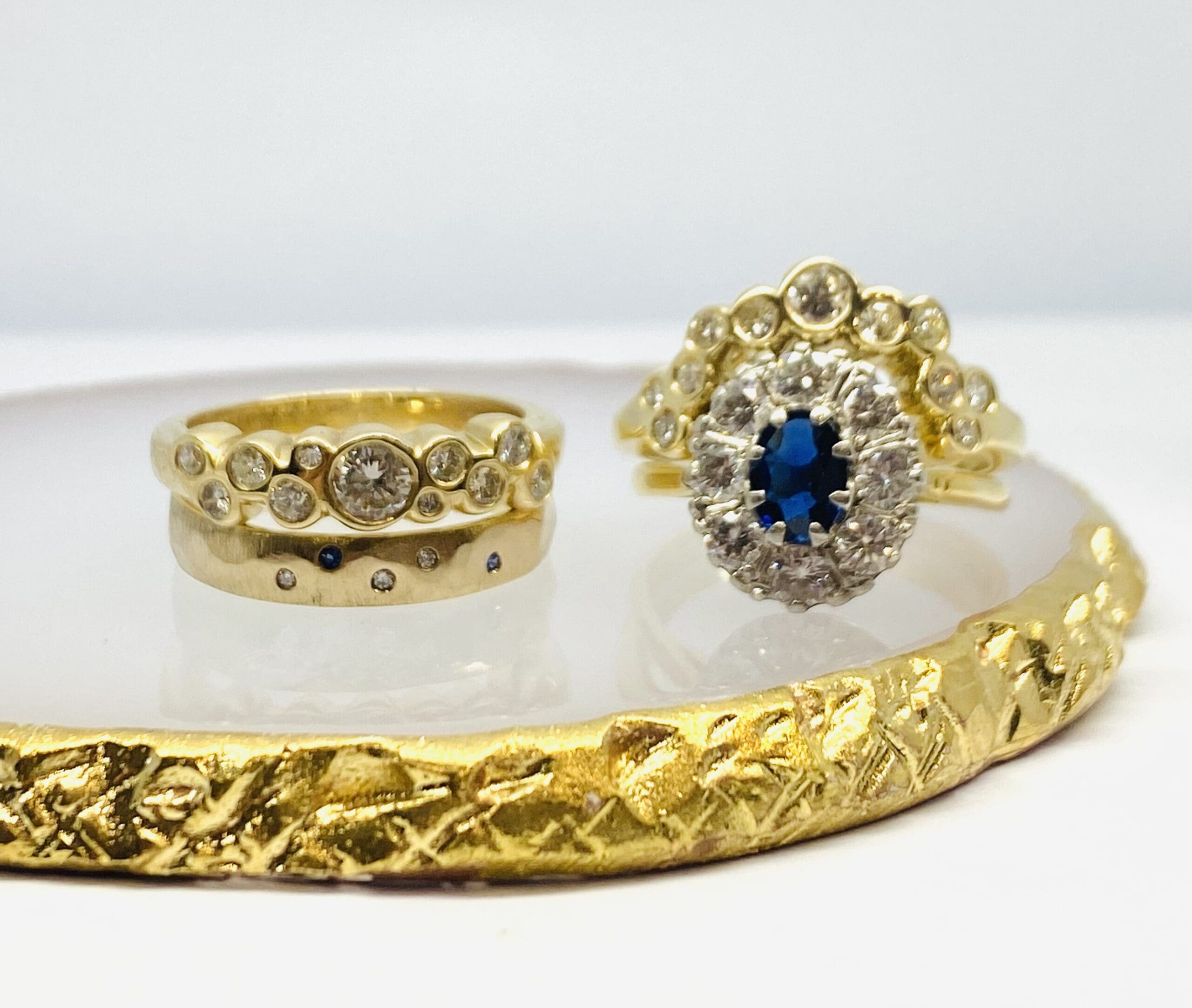 615 Commission Before And After Two Bespoke Diamond Wedding Bands - Image 24