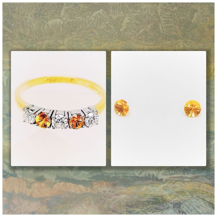 630 Before And After...2 x Yellow Sapphires To Dress Ring