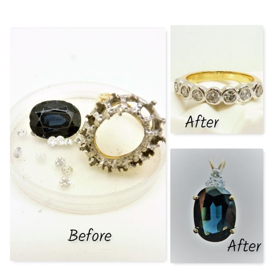 616 Commission Before And After, Pendant And Ring Remodel