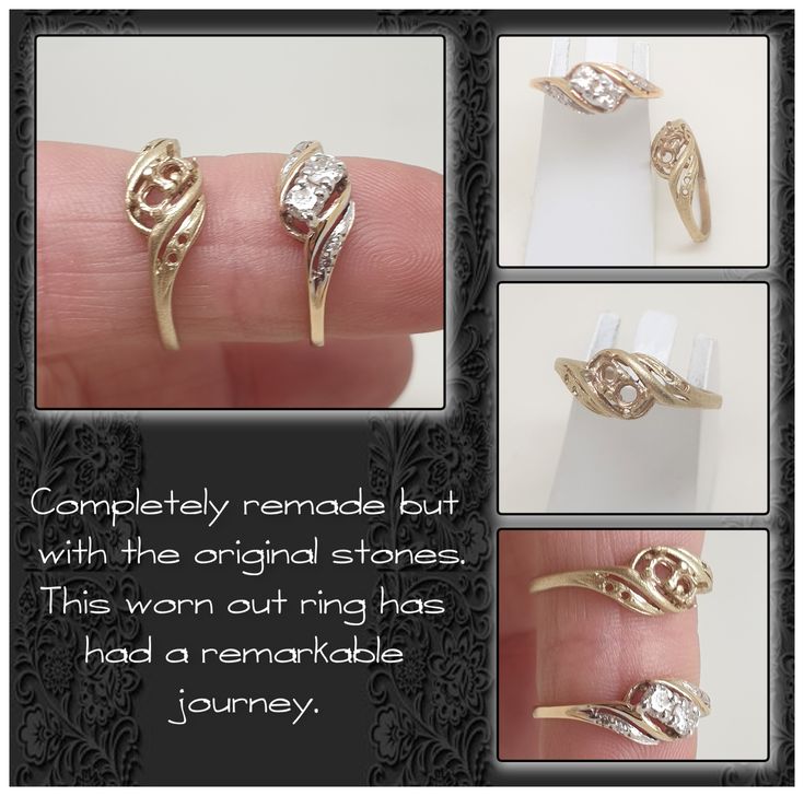 625 Before And After... Shank Replaced On 9ct White Gold Ring