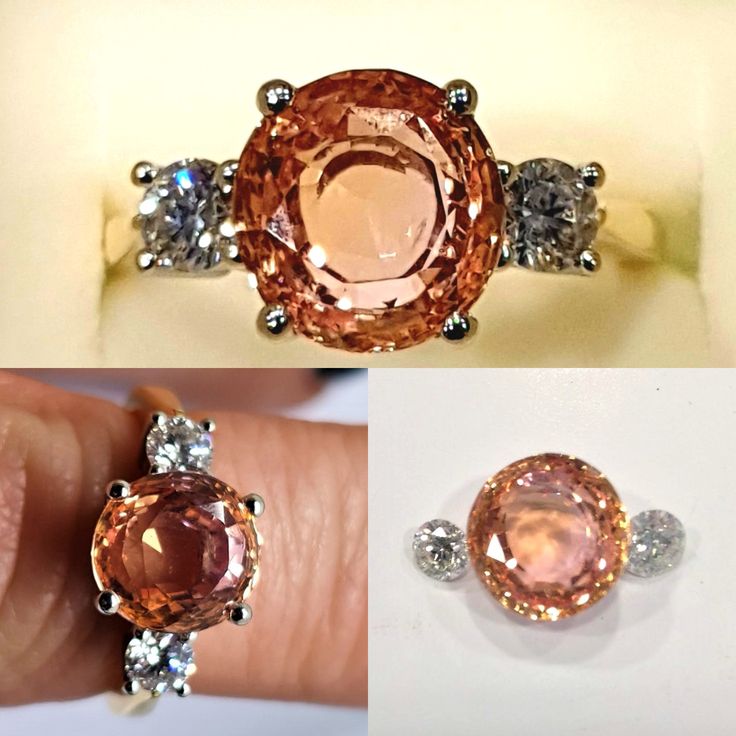 631 Before And After...Fire Opal To Dress Ring