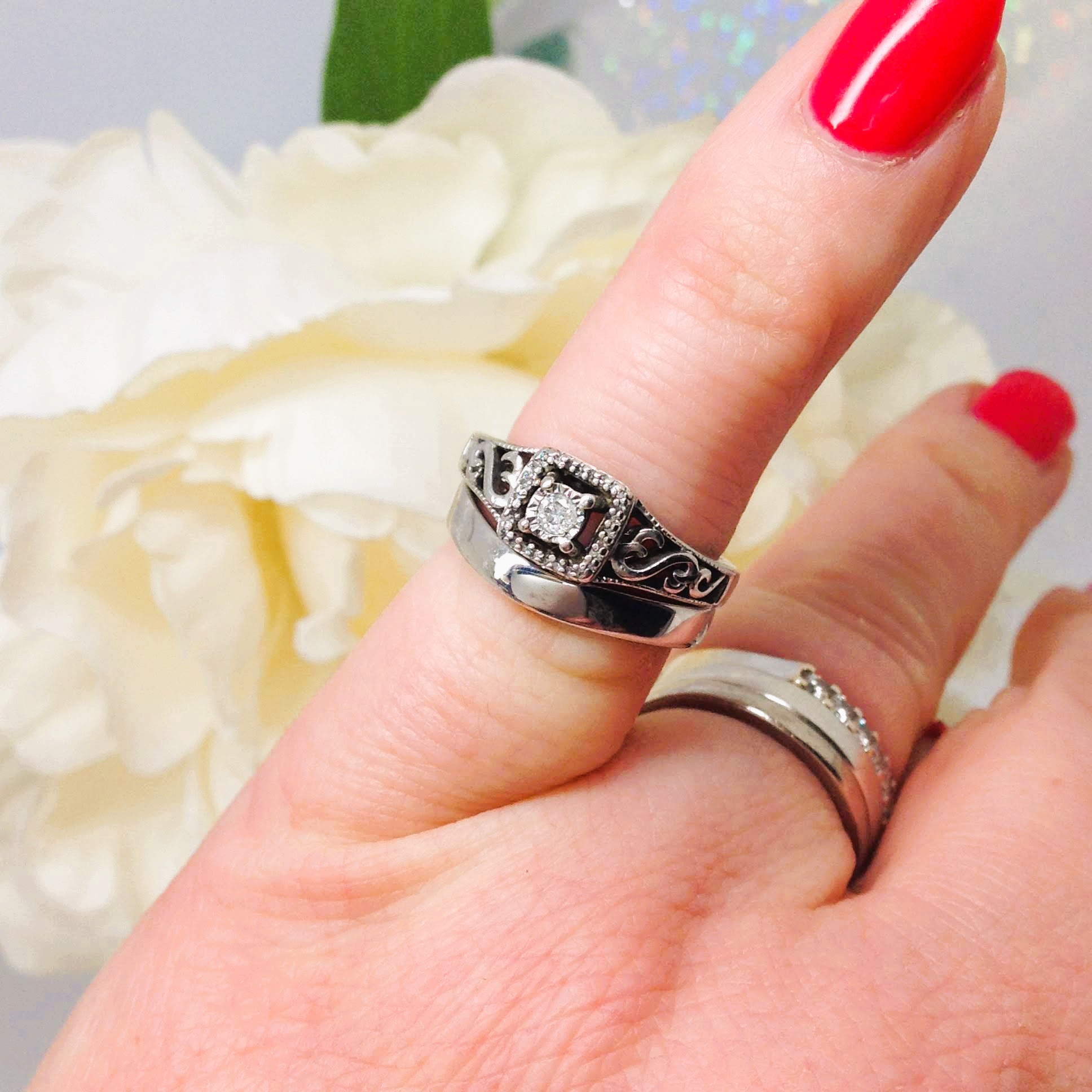 228 Commission Curved Silver Wedding Band - Image 3