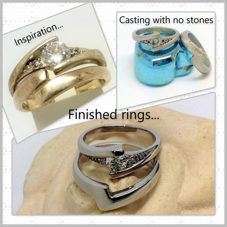 227 Commission Contoured Zig Zag Palladium Wedding Band