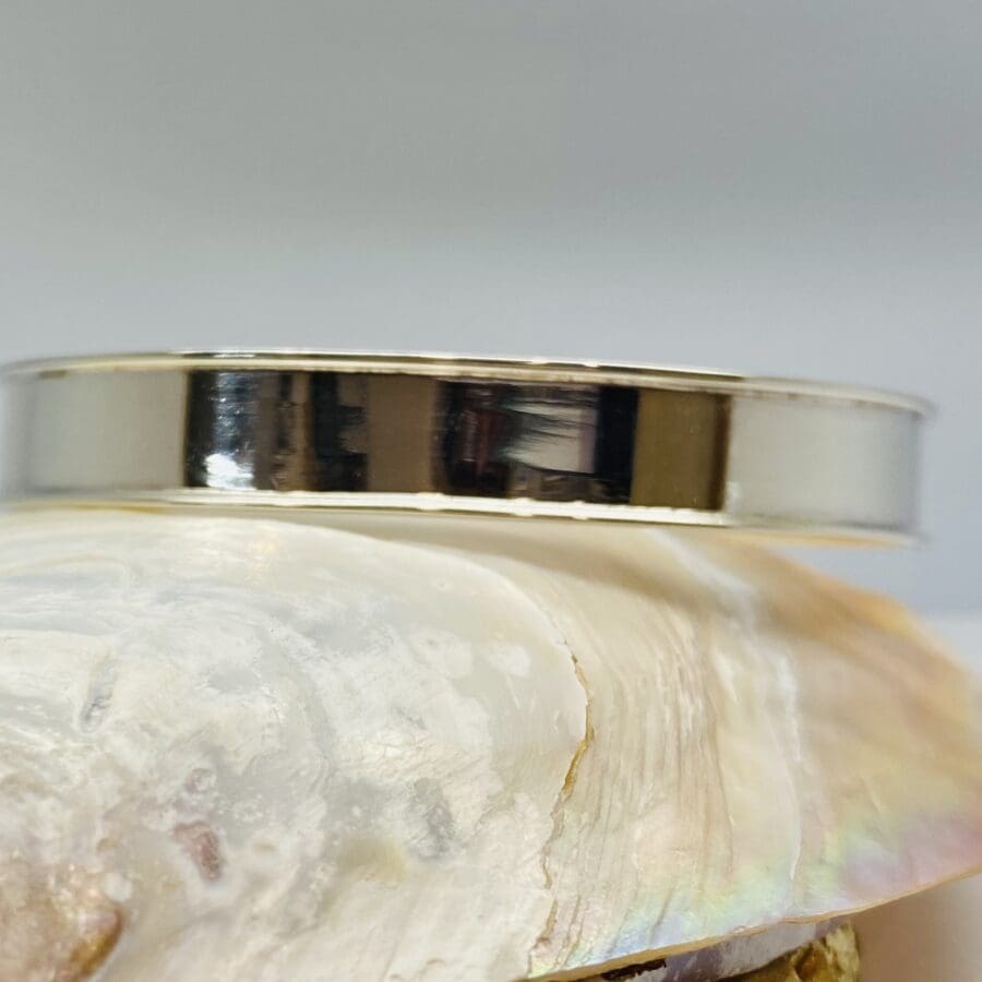 40100188 925 Sterling Silver Bangle With Raised Rim