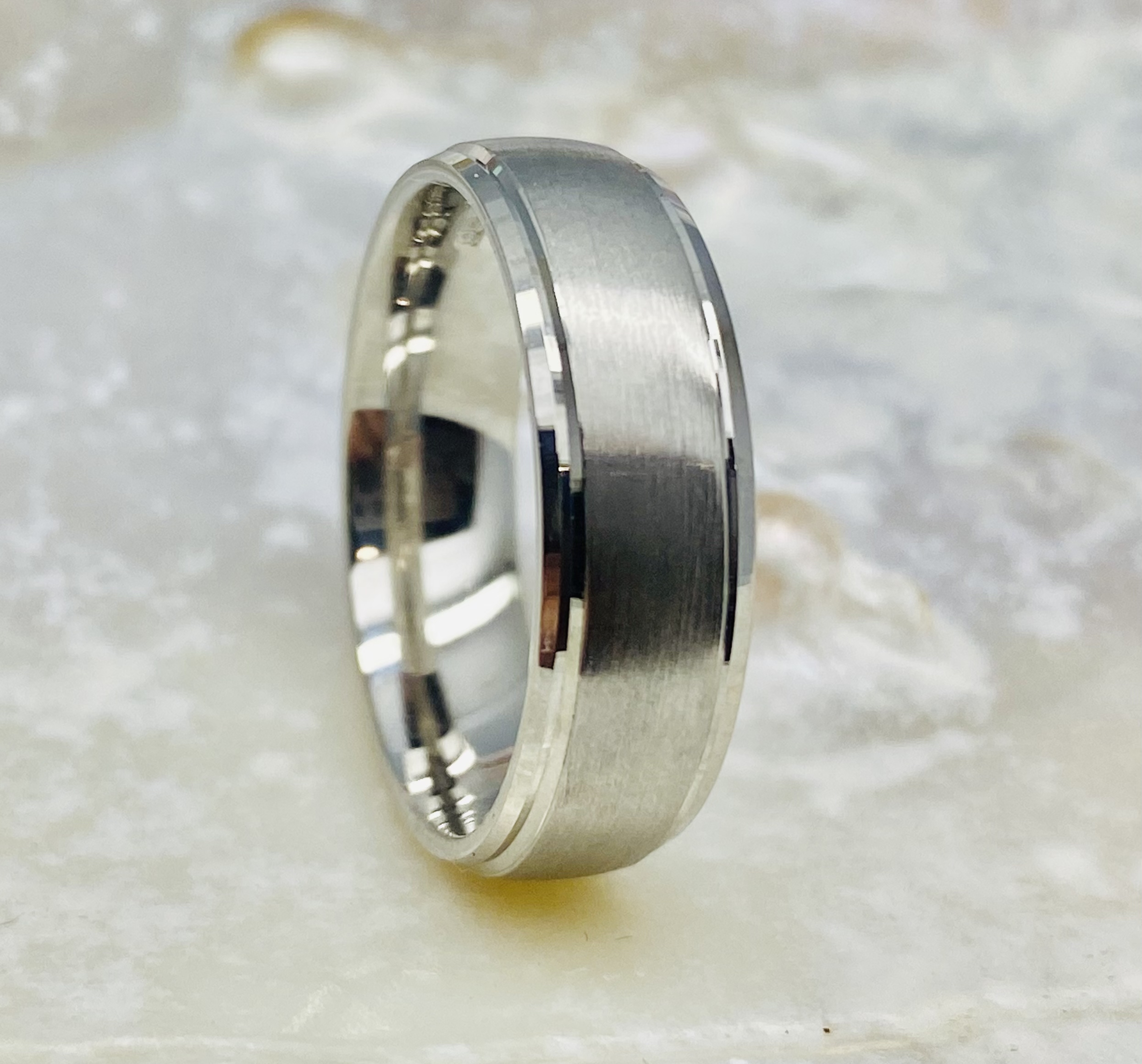 11600035 Platinum Wedding Band, 6mm Court Shape - Image 2