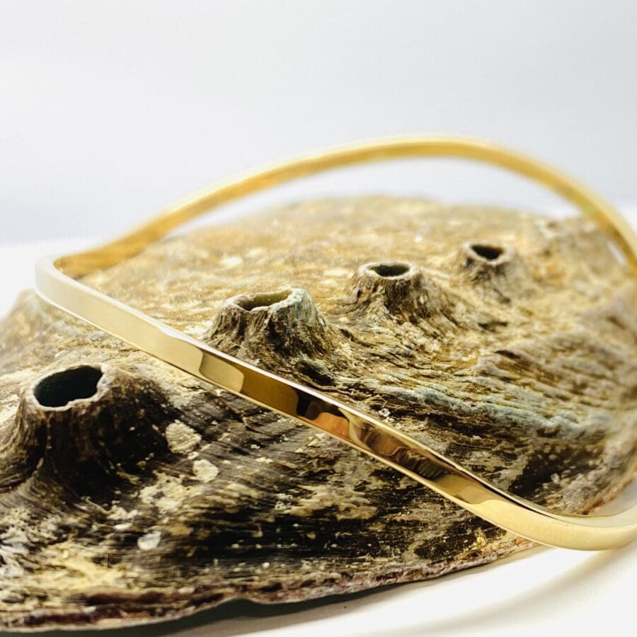 40200045 9ct Yellow Gold Wave "Infinity" Handmade Bangle