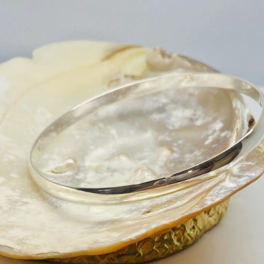 40100149 925 Sterling Silver Plain Polished Bangle
