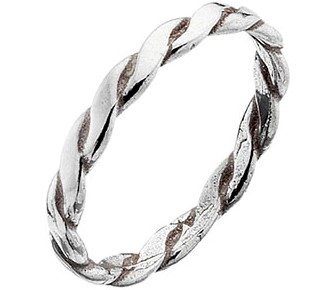 15800094 925 Sterling Silver Entwined Strand 2.5mm Polished Ring
