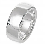 11100051 Silver Wedding Band Soft Court 8mm Polished