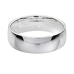 11100049 Silver Wedding Band Court 8mm Polished