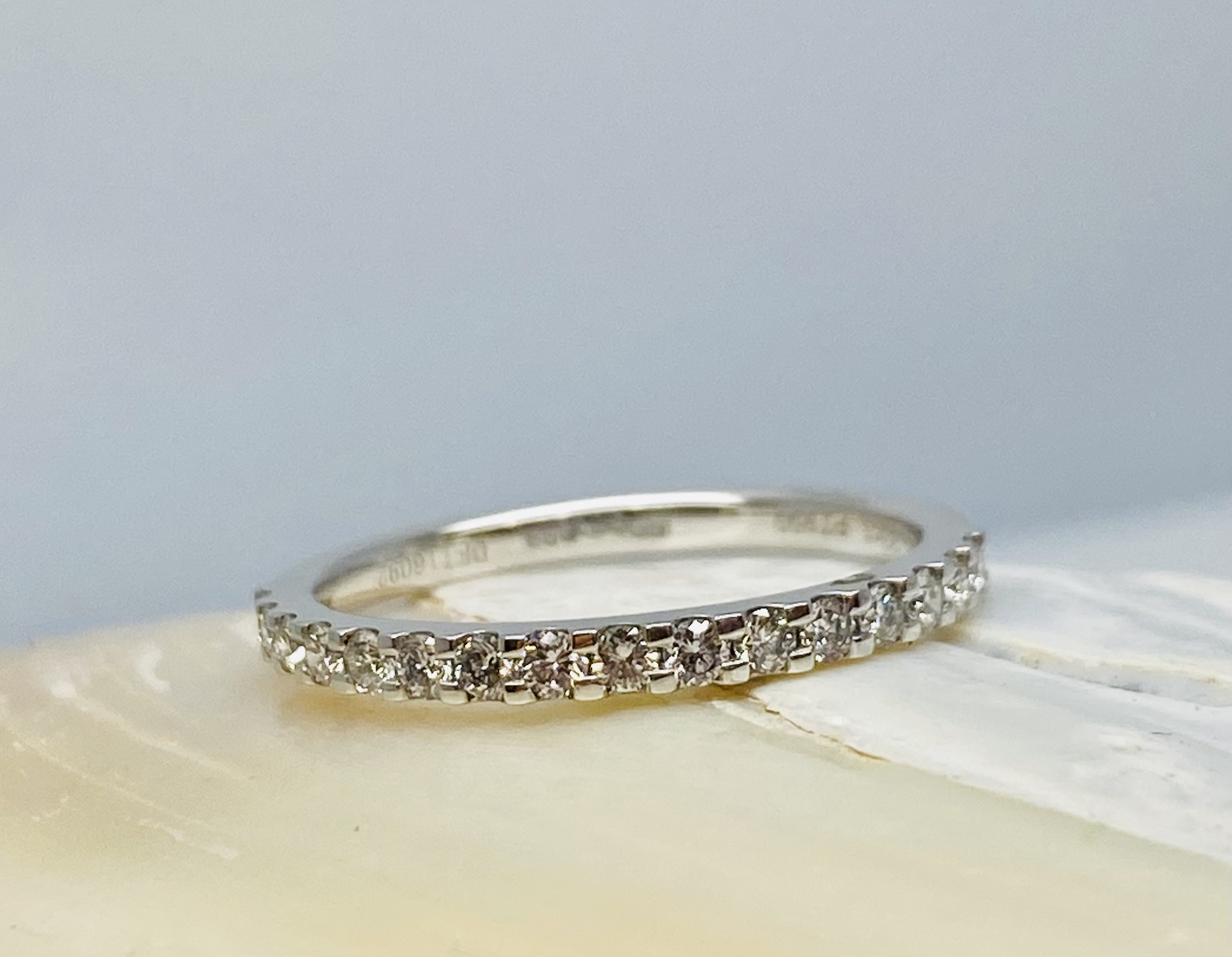 13600099 Platinum And Diamond 0.33ct Half Eternity Ring Micro Set - Image 2