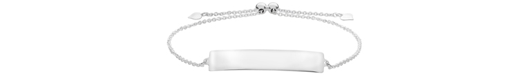 41100091 925 Sterling Silver I.D. Bracelet With Ball Adjustable Pull