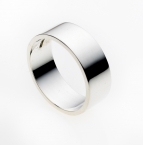 90100047 Silver Wedding Flat Band 8mm Polished