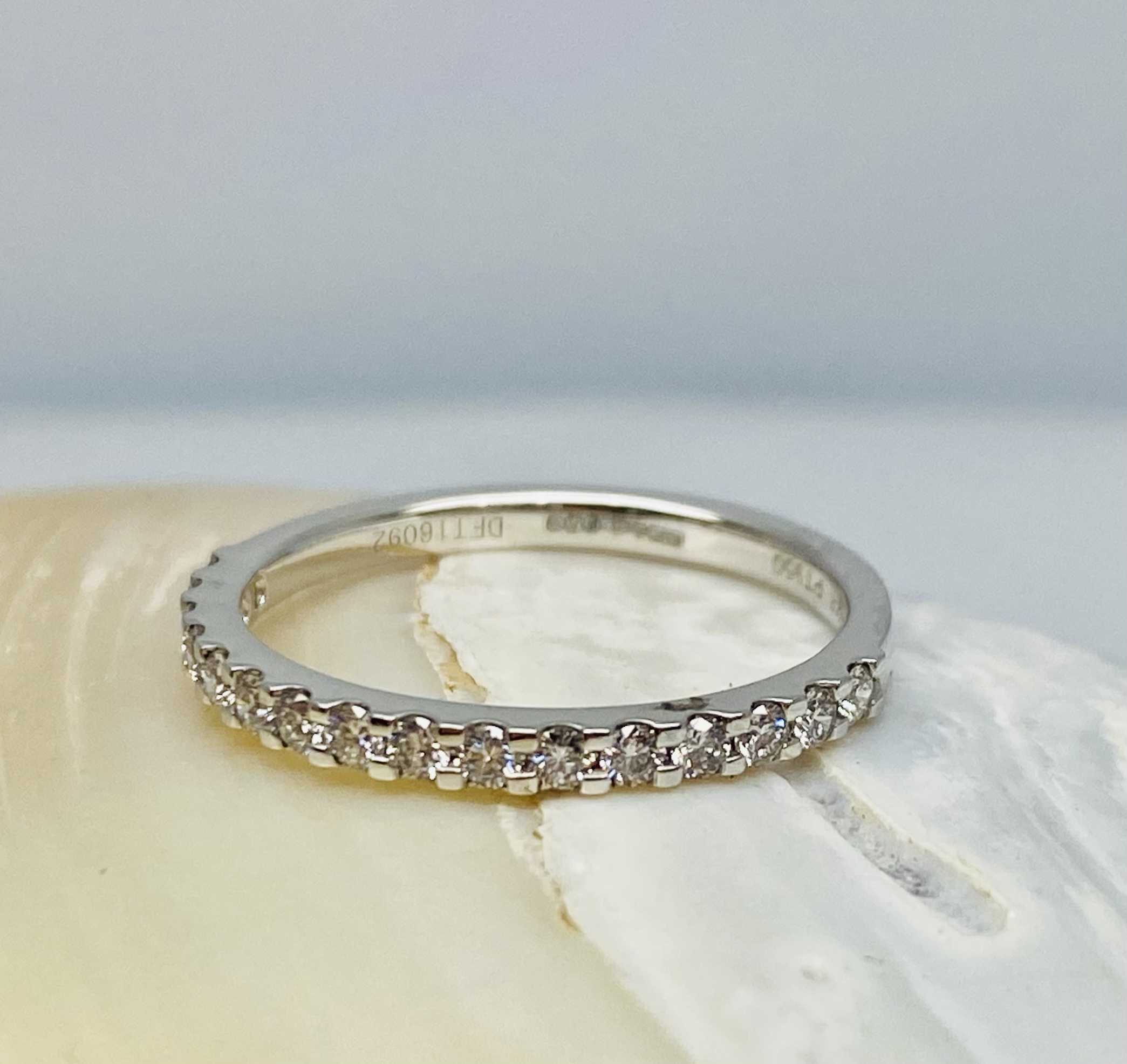 13600099 Platinum And Diamond 0.33ct Half Eternity Ring Micro Set - Image 3