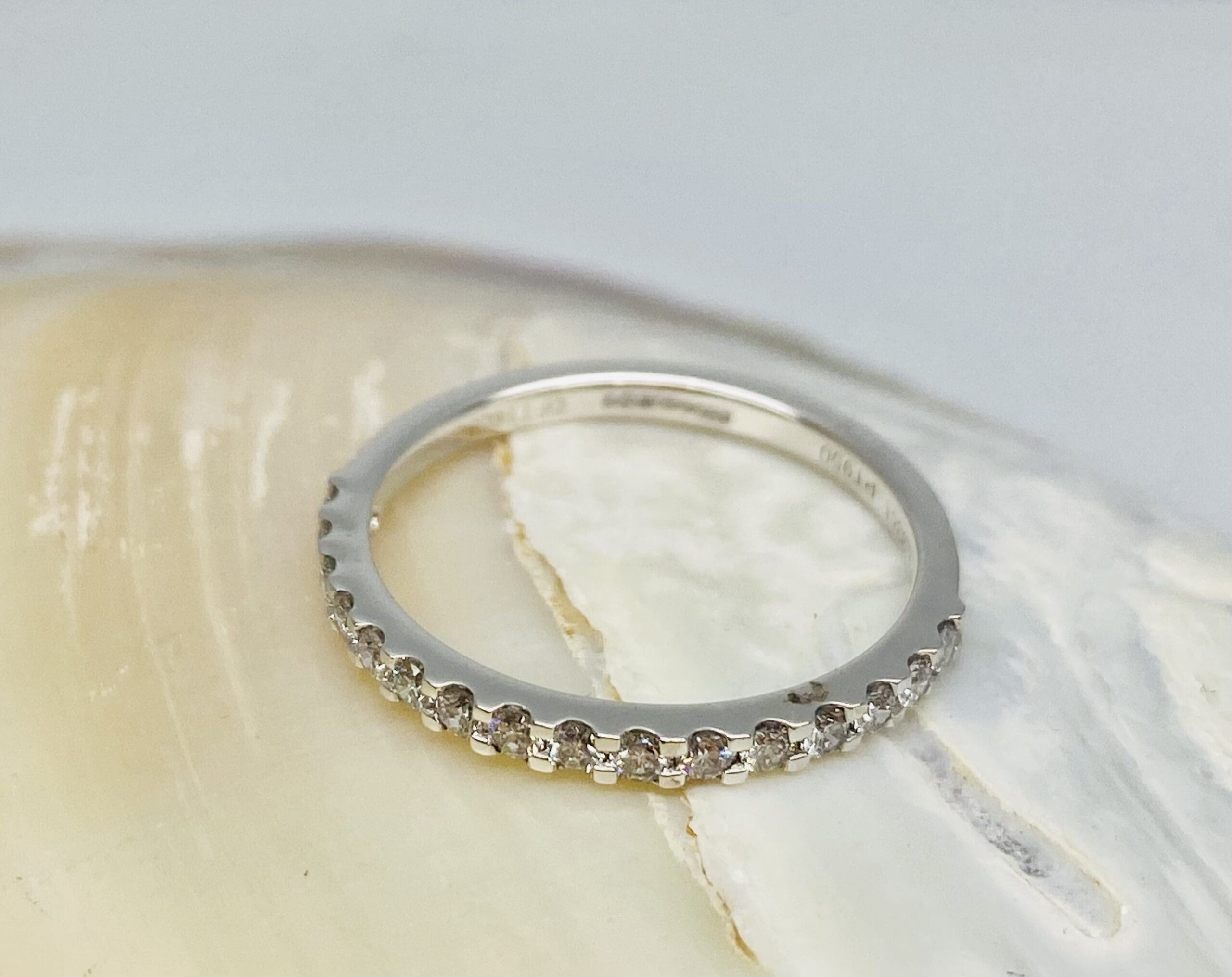 13600099 Platinum And Diamond 0.33ct Half Eternity Ring Micro Set - Image 4