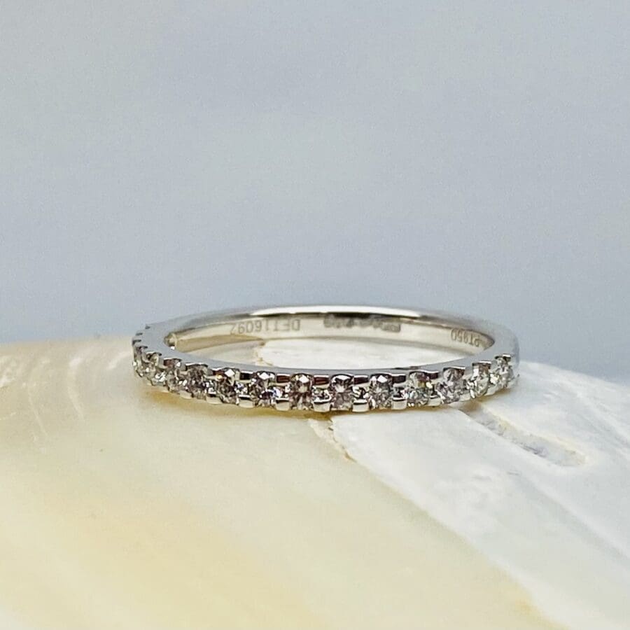 13600099 Platinum And Diamond 0.33ct Half Eternity Ring Micro Set