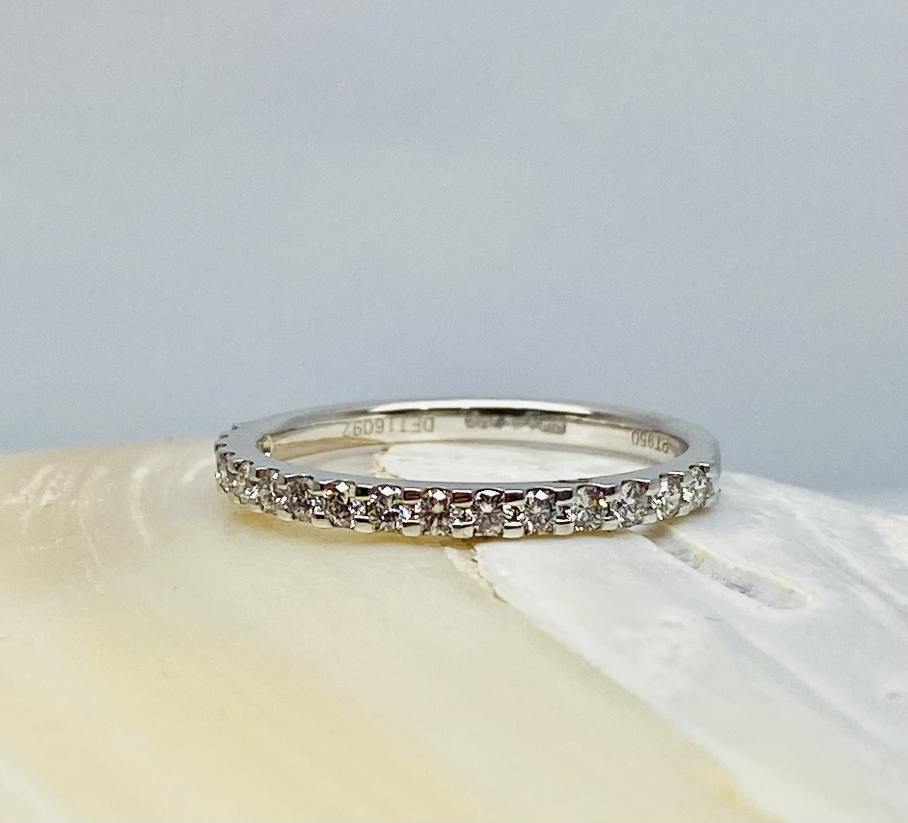 13600099 Platinum And Diamond 0.33ct Half Eternity Ring Micro Set